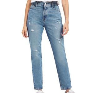 GOOD AMERICAN GOOD CLASSIC DISTRESSED DENIM